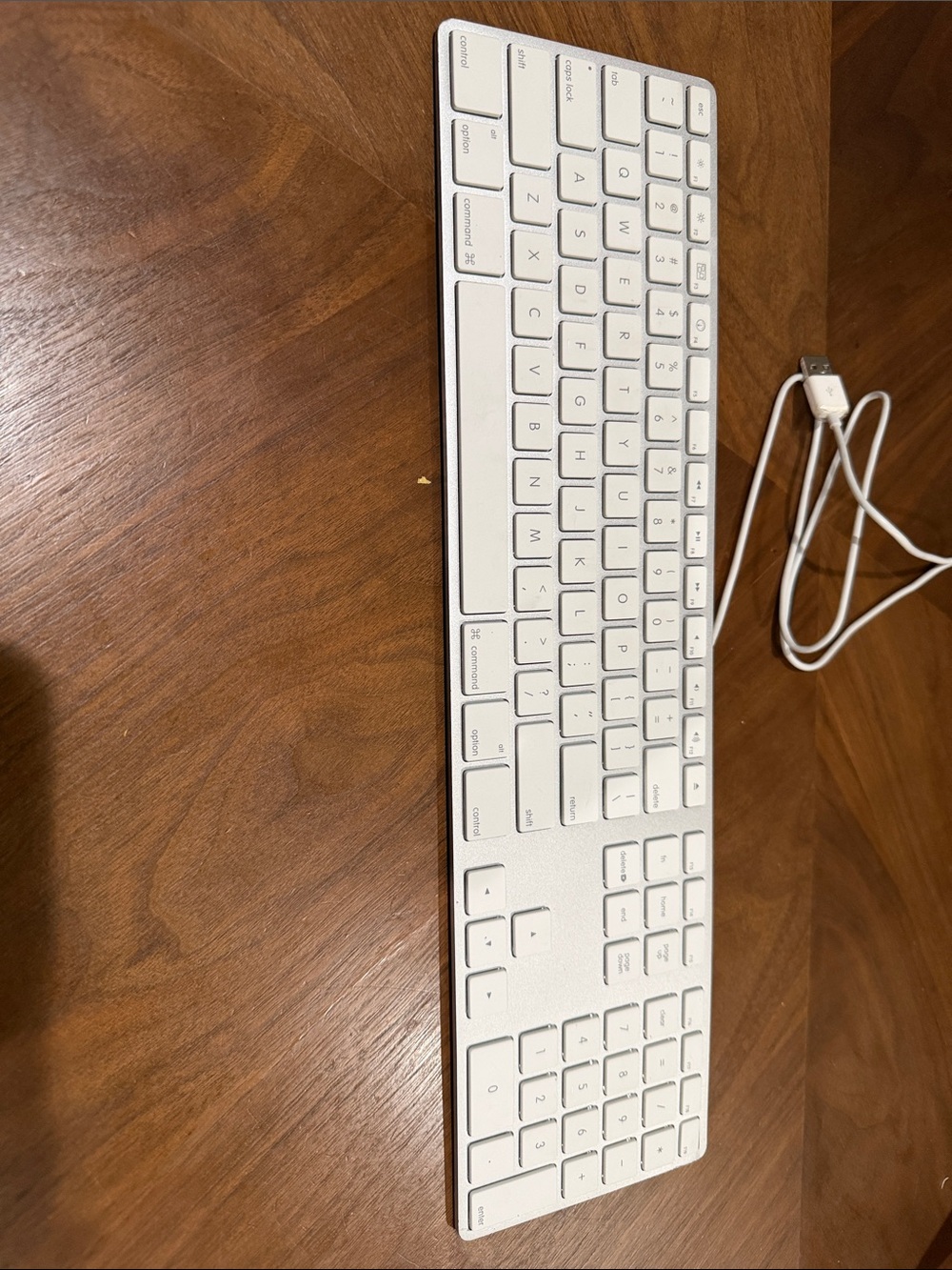 Apple Slim White Wired Keyboard